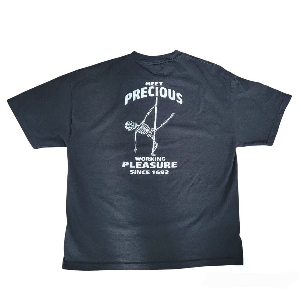 Black t-shirt with skeleton stripper XXL